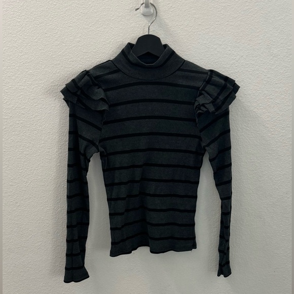 NWT Chic Striped Black and Gray Sweater by Anthropologie 
Size Small - Picture 3 of 5